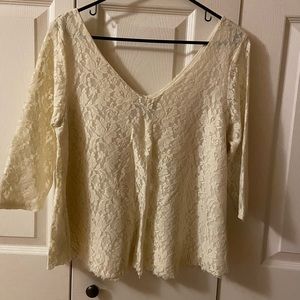 Cream lace top